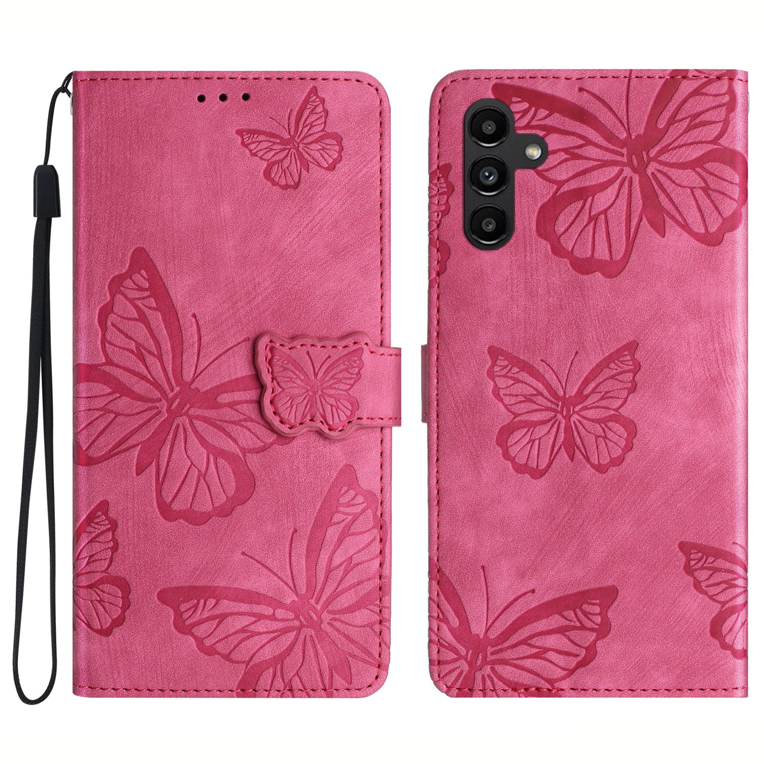 For Samsung Galaxy A34 5G Stand Wallet Phone Cover PU Leather Skin-touch Butterfly Imprinted Case For Samsung Galaxy A34 5G Stand Wallet Phone Cover PU Leather Skin-touch Butterfly Imprinted Case